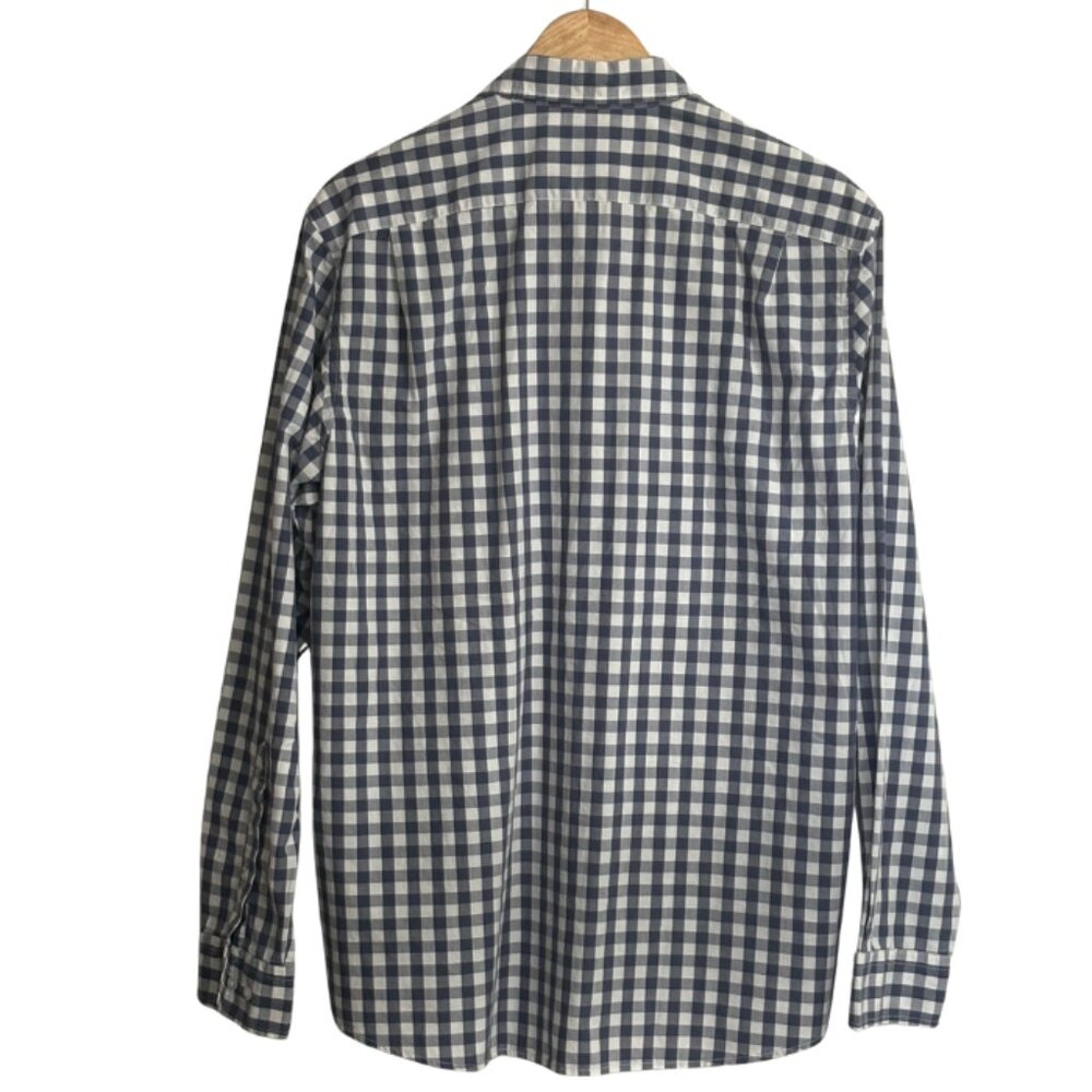 Goodthreads Women’s Blue White Gingham Button Down Womens Shirt Large NEW - Picture 4 of 7